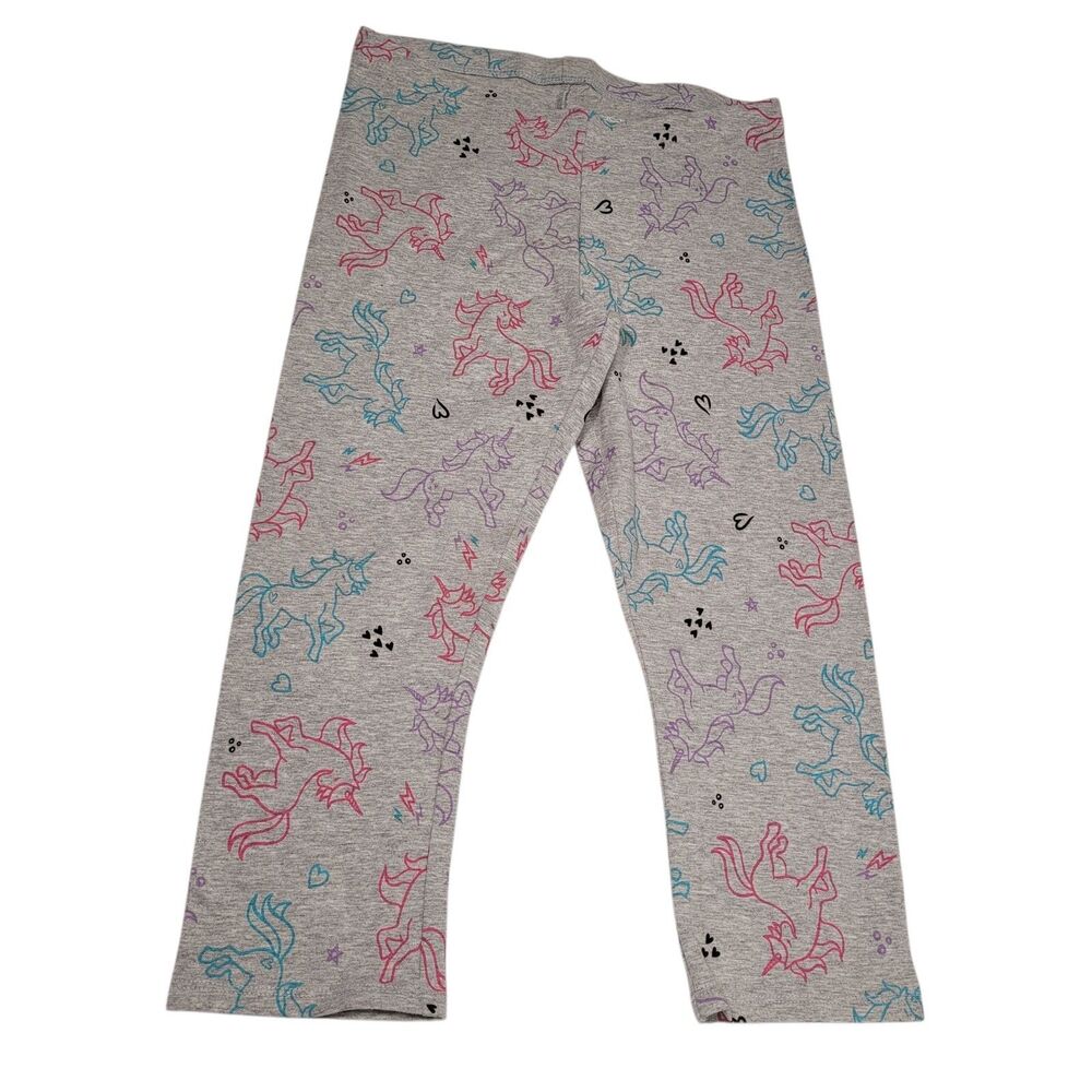 Member's Mark Girls  My Favorite Capri Leggings Gray Unicorns Size 10/12
